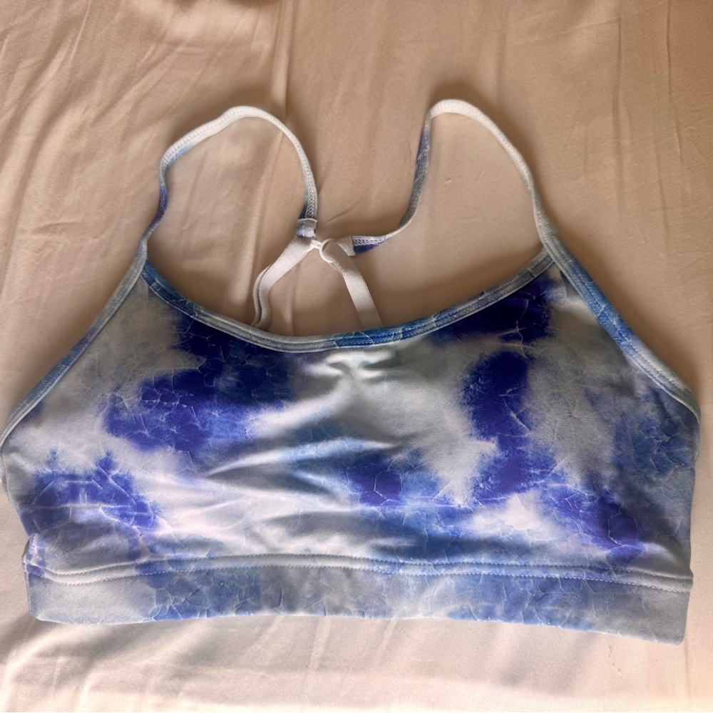 Lorna Jane Blue and White Sports Bra